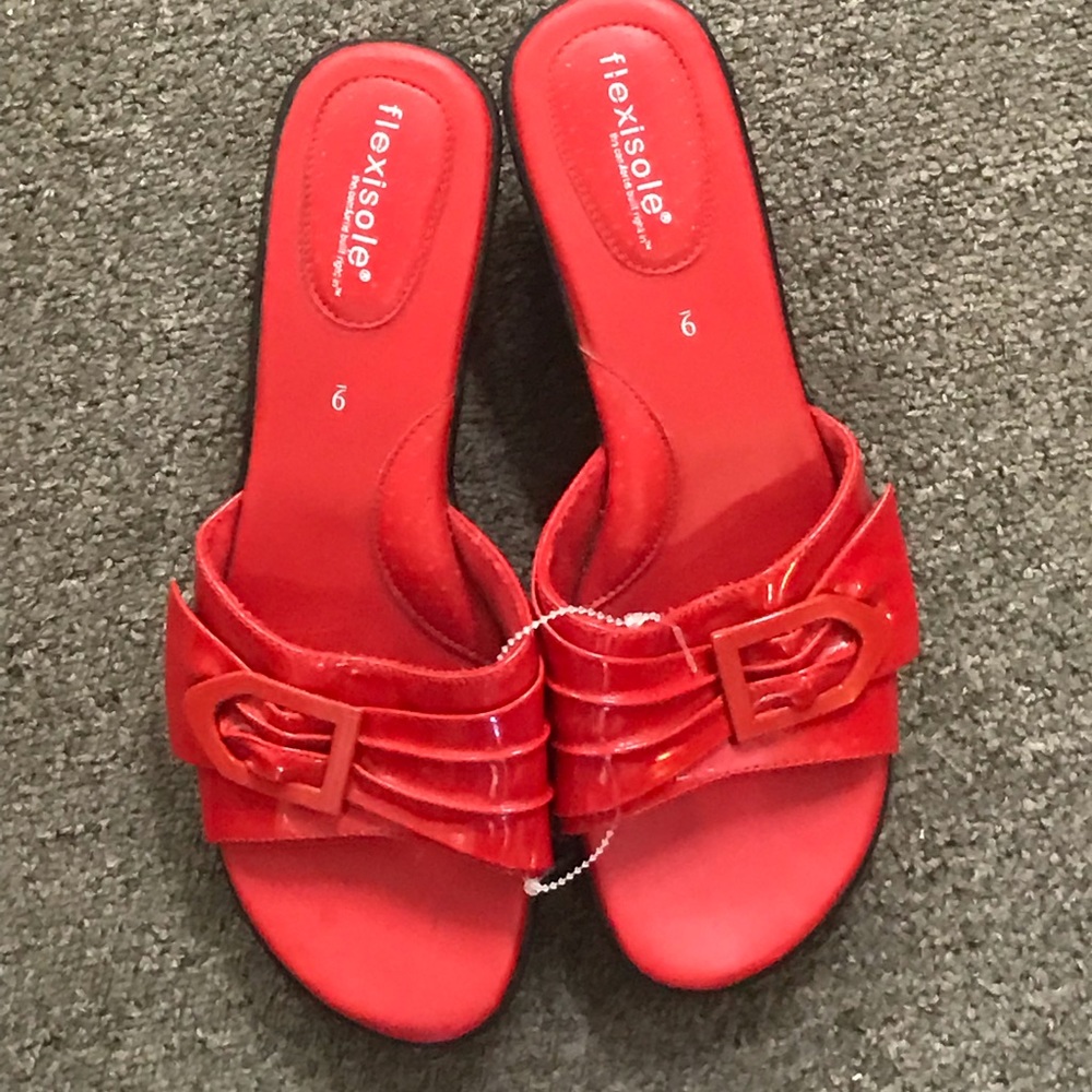 Flexisole red sandals